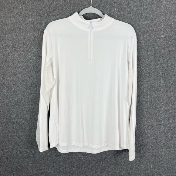 IBKUL | Tops | Ibkul Womens Ivory Mock Neck 4 Zip Long Sleeve Outdoor ...